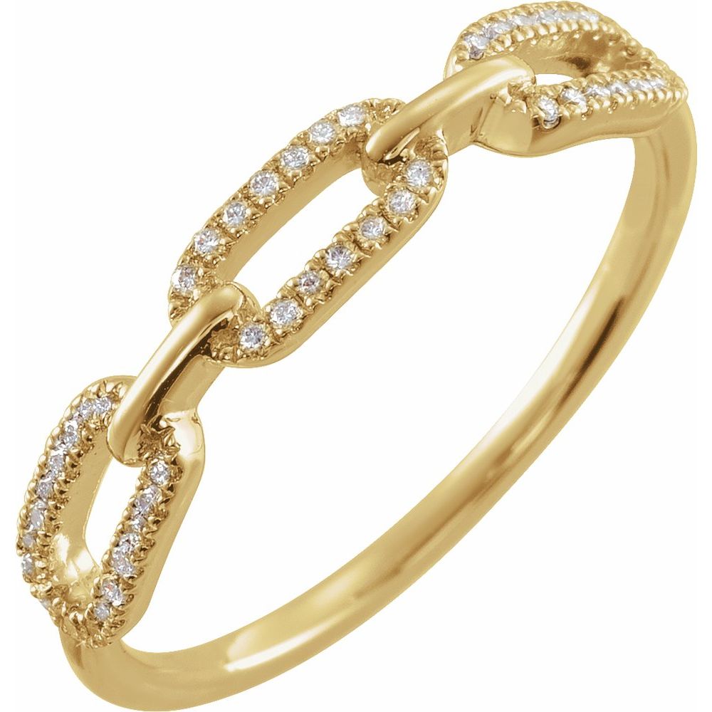 Pavé Diamond Chain Link Ring
