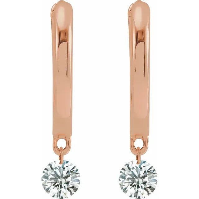 Drilled Diamond Huggies
