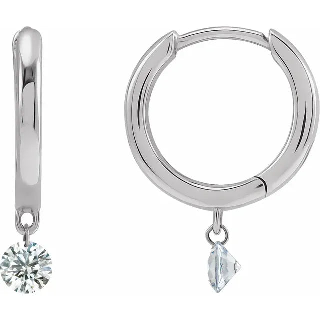 Drilled Diamond Huggies