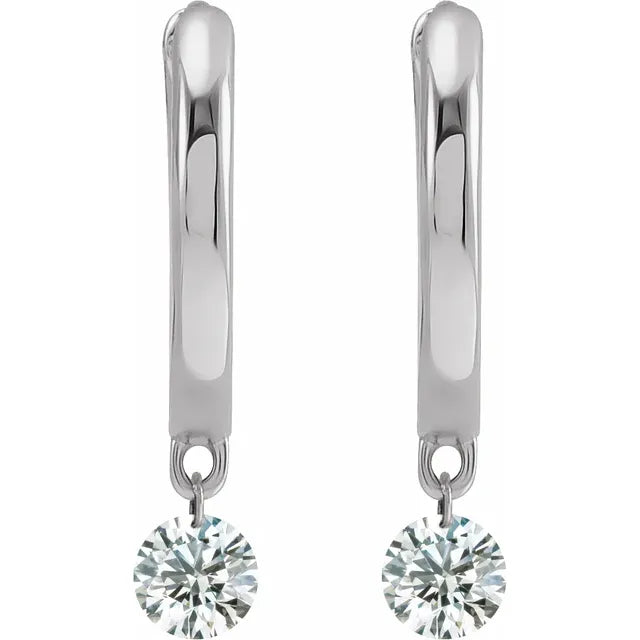 Drilled Diamond Huggies