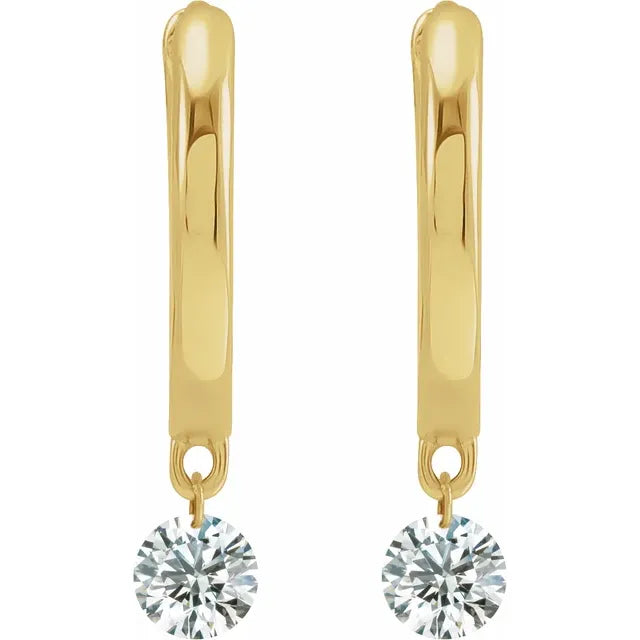 Drilled Diamond Huggies