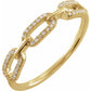 Pavé Diamond Chain Link Ring