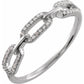 Pavé Diamond Chain Link Ring