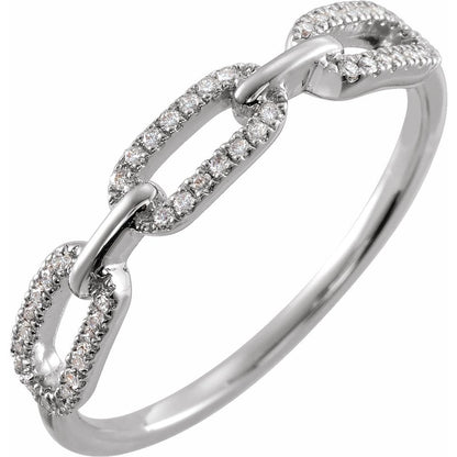 Pavé Diamond Chain Link Ring