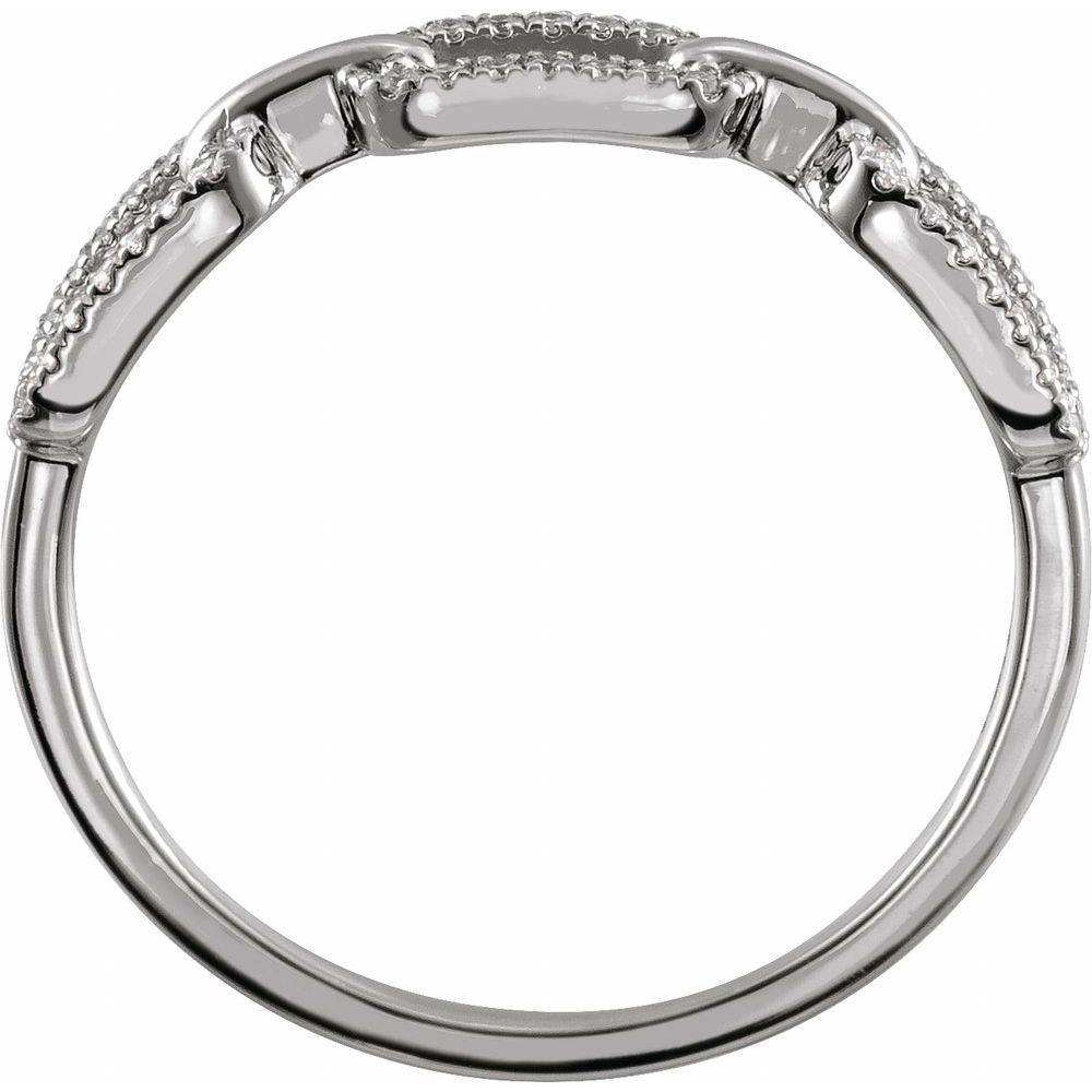 Pavé Diamond Chain Link Ring