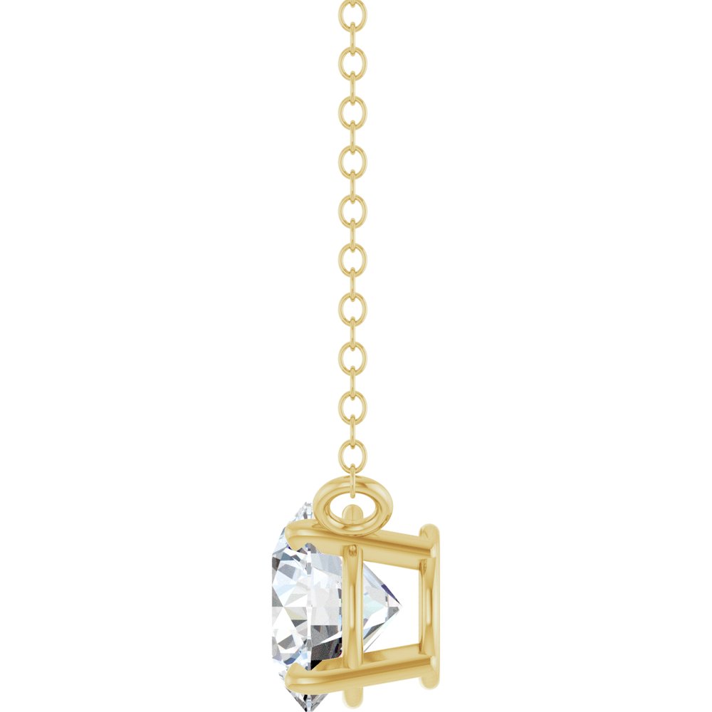 Round Lab Diamond Solitare Necklace (1 CT)