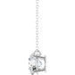 Round Lab Diamond Solitare Necklace (1 CT)